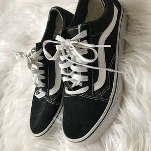 Black and white old school Vans